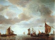 Jan van de Cappelle Ships on a Calm Sea near Land oil painting picture wholesale